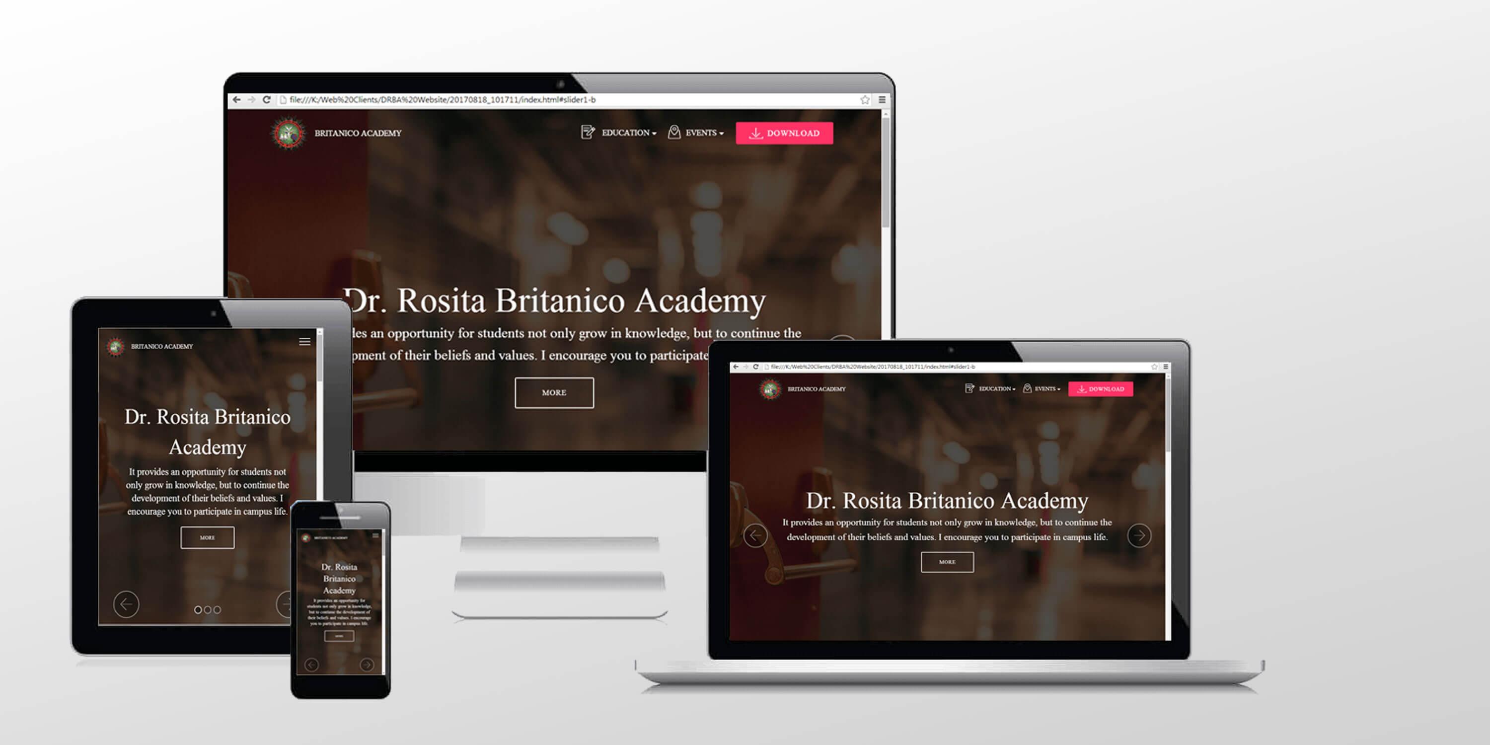 Academic School Website Development for DRBA