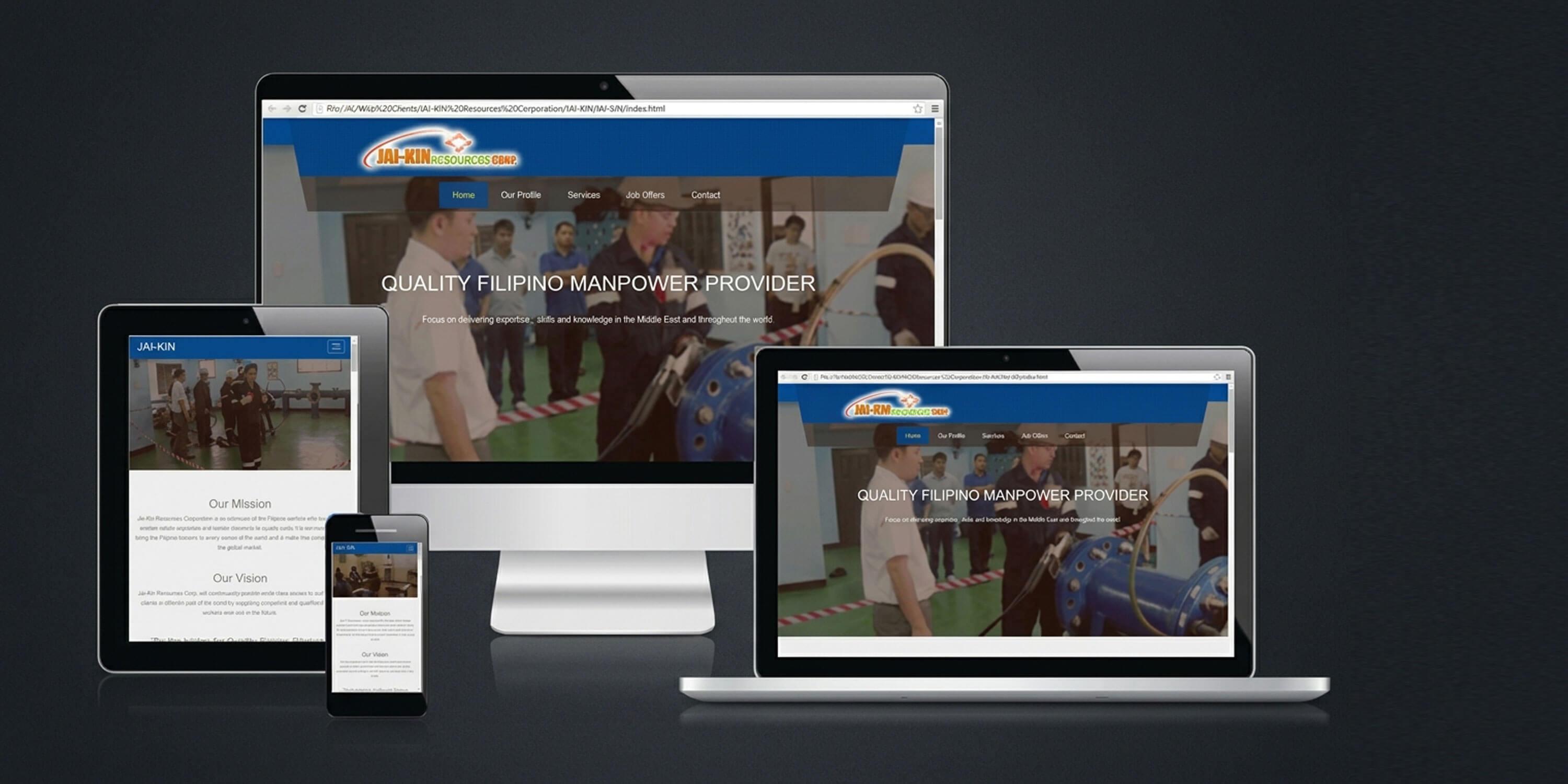 Employment Agency Website Development for Jai-Kin